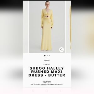 Suboo Anthropology “Halley” Rushed Maxi dress.
